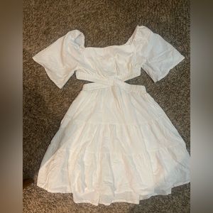 Short Sleeve Cutout Cake Mini Dress